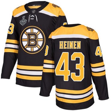 NHL Bruins #43 Danton Heinen Schwarz Heim 2019 Stanley Cup Final